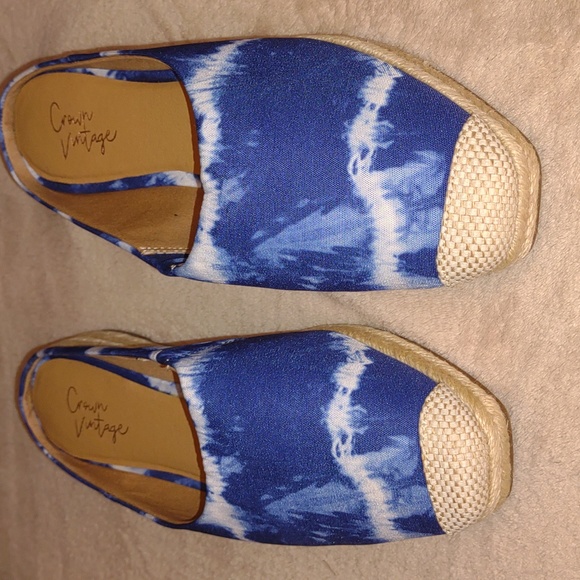 ๐ฃCROWN VINTAGE๐ Lonari Espadrille Wedge Mules - Picture 8 of 16